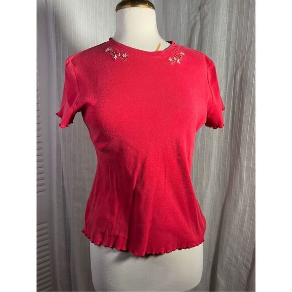 Bette & Court Minimalist Red Holiday Shirt - Size M - Picture 1 of 6